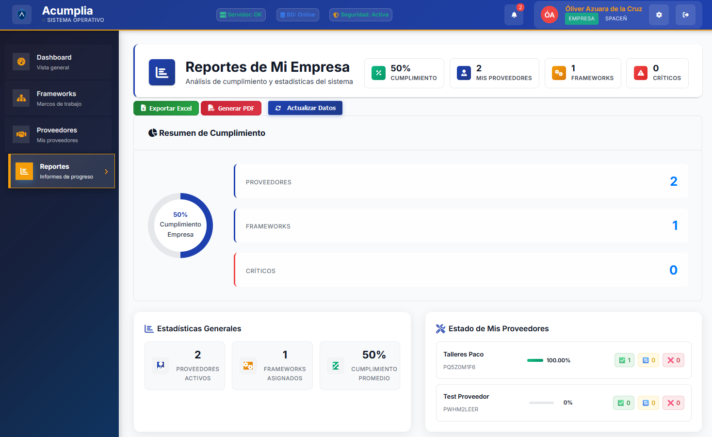 Funcionalidades de Acumplia